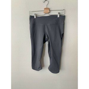 LULULEMON Women's Sz 8 Mesh Side Cropped Capri Leggings 17" Gray